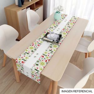 Navidad Camino De Mesa Cena 33X240Cm Blanco (Yc-035)