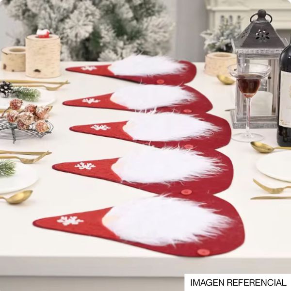 Navidad Camino De Mesa Duendes 36X180Cm Rojo/Blanco (F13-10)