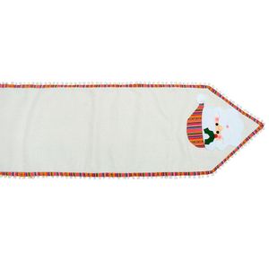 Navidad Peruana Camino De Mesa Bordes 33X180 Cm Santa (Pt)