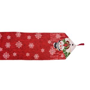 Navidad Camino De Mesa Muñeco Nieve 33X178Cm Rojo/Blanco (F13-6)