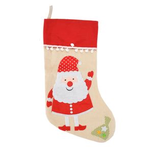 Navidad Bota Blanco/Rojo 47X21Cm Santa (K3-4)