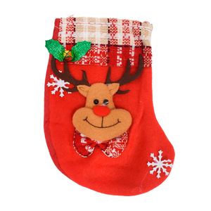 Navidad Adornos P/Arbol Bota Rojo/Blanco 15X10Cm Reno (L12-10)