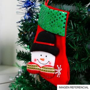 Navidad Adornos P/Arbol Bota Rojo/Verde 16X9Cm Muñeco N (G8-10)