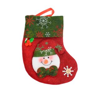 Navidad Adornos P/Arbol Bota Rojo/Verde 16X10Cm Muñeco N (G7-5)