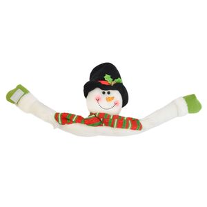 Navidad Sujetador Cortina Rojo/Blanco 20X53Cm Muñeco Nieve (J1-8)