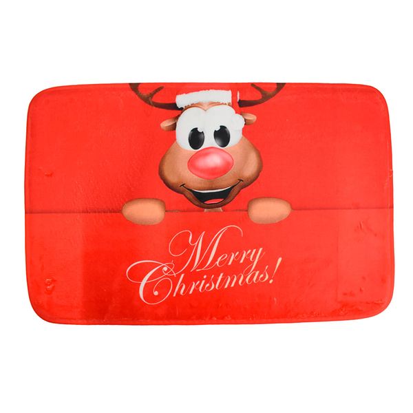 Navidad Tapete Antideslizante 40X60Cm Rojo Reno (Sd143)