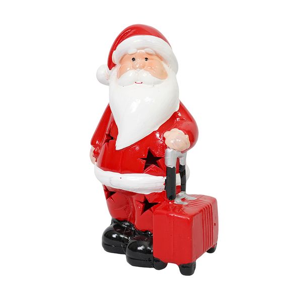 Navidad Adorno Led Santaviaje 9.2X6.2X15.3Cm Rojo/Blanco (24108)