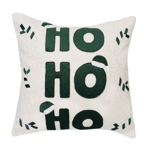 Navidad Funda Cojin Ho Ho 45X45Cm Blanco/Verde