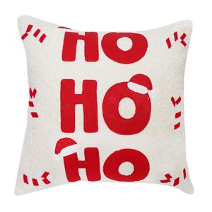 Navidad Funda Cojin Ho Ho 45X45Cm Blanco/Rojo