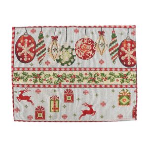 Navidad Individuales 6Pz Regalos 34X42Cm Blanco/Rojo (P6-5)