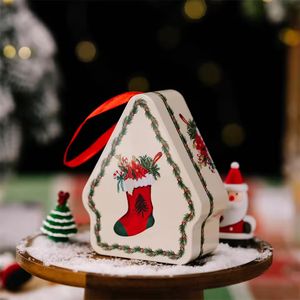 Navidad Hojalata Casa 10X8X4Cm Blanco (K13-5)