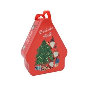 Navidad Hojalata Casa 10X8X4Cm Rojo (K13-7)
