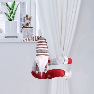 Navidad Sujetador Cortina Gnomo 38X26Cm Rojo/Gris (J2-7)
