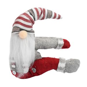 Navidad Sujetador Cortina Gnomo 38X26Cm Rojo/Gris (J2-7)