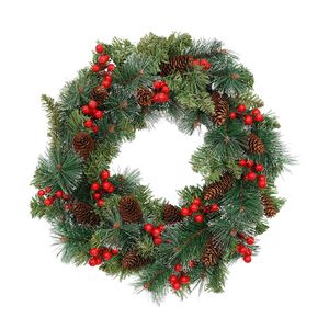 Navidad Corona Fruto 45Cm Rojo/Verde (Gc-270)