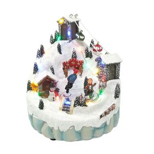 Navidad Adorno Led Casa Musical C/Luces Led 24X14X15 Cm (Gc-6)