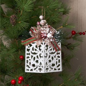 Navidad Adornos P/Arbol Caja De Regalo 12Cm X 19Cm Blanco (Jt054)