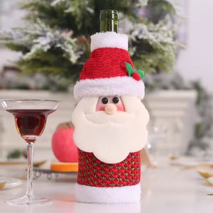 Navidad Funda P/Botella Trebol Santa 25X13Cm Rojo/Ve (B14-9)