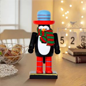 Navidad Cascanueces Pinguino 16Cm Negro (N01448)