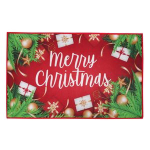 Navidad Tapete Noel C/Trineo 45X 70 Cm Rojo (Ky-01)