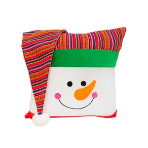 Navidad Peruana Funda Cojin Gorrito 45X45 Cm Muñeco Nieve