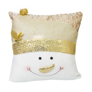 Navidad Funda Cojin Gorrito Nieve 43X43Cm Dorado (Sx-Y2139)