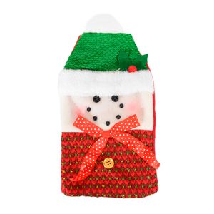 Navidad Funda P/Botella Trebol Muñeco N 25X13Cm Rojo/Ve (B14-10)