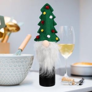 Navidad Funda P/Botella Bigote 30X13Cm Verde/Roj (B11-12)