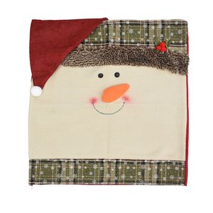Navidad Funda Silla Copi 51X48Cm Rojo/Topo Muñeco Nieve (G10-3)