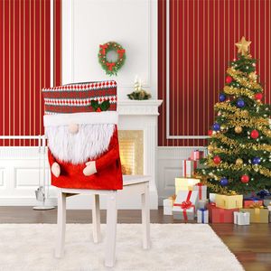 Navidad Funda Silla Bigote Santa 55X48Cm Rojo/Gris (G14-3)