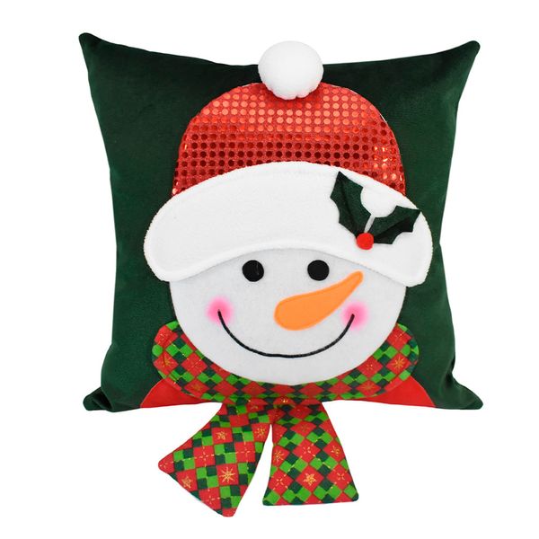 Funda para Cojín Coleccion 45 x 45 cm Nieve Verde/Rojo