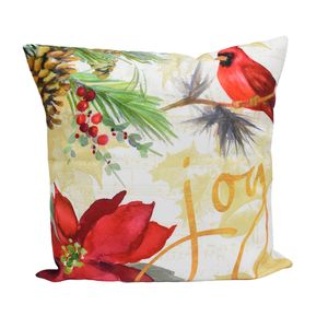 Navidad Funda Cojin Joy Peace 45X45Cm Crema (Yc-069)