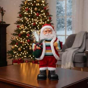 Navidad Santa Musical Cardigan 29Cm Rojo/Blanco (Mc-1877)