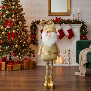 Navidad Patilargo Dorado 120Cm Santa (Sx-Y2118)