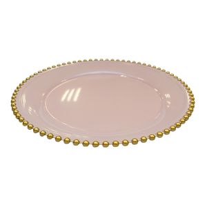Navidad Plato De Sitio Puntas Rosado (Pla5-0168)