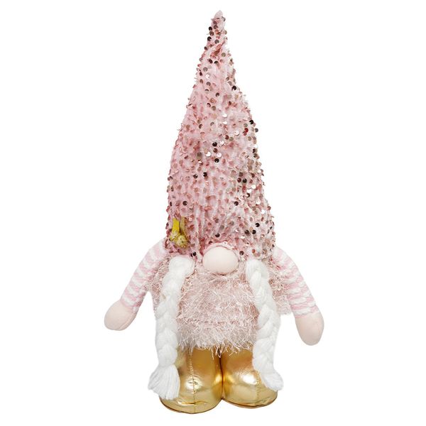 Navidad Muñeco Trenzas 45Cm Rosado (Mc-1681)