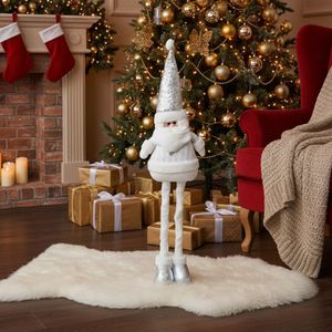 Navidad Patilargo Santa 80Cm Plateado (Mc-1707)