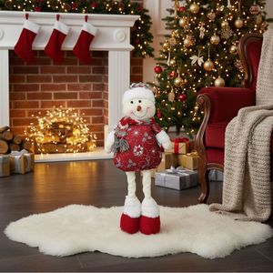 Navidad Patilargo Muñeco Nieve 50Cm Rojo (Mc-1988)