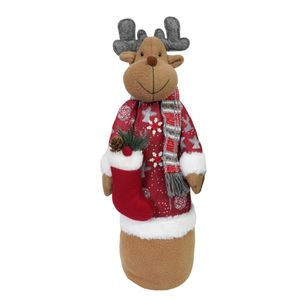 Navidad Muñeco Reno Bota 48X13X23Cm Rojo/Blanco (Mc-1979)