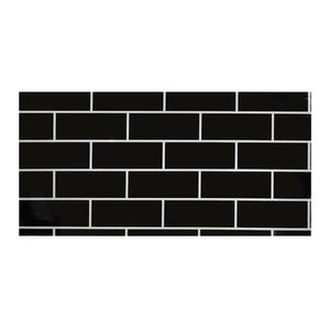 Papel Tapiz 3D Baldosas Ladrillo 60X30 Cm Negro (Bolsa 10 Unid)