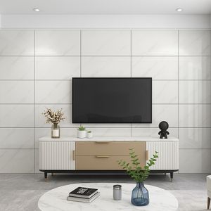 Papel Tapiz 3D Baldosas Marmol 60X30 Cm Blanco (Bolsa 10 Unid)