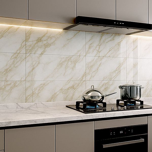 Papel Tapiz 3D Baldosas Marmol 60X30 Cm Crema (Bolsa 10 Unid)