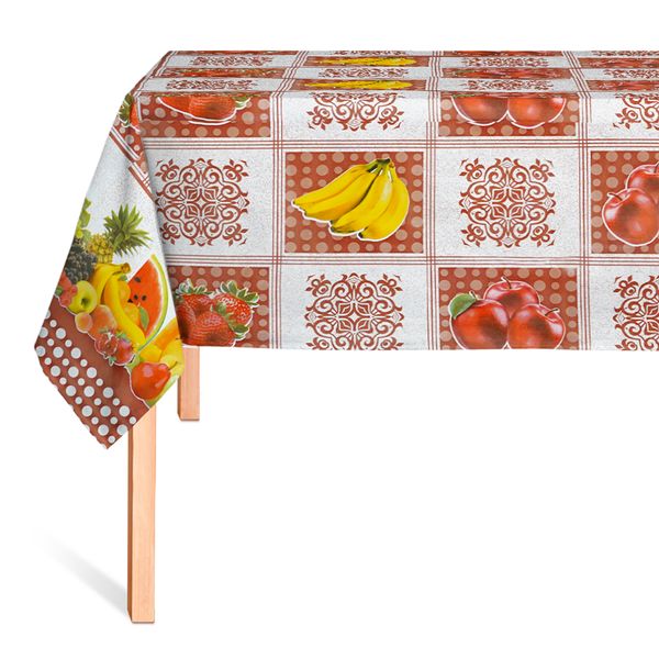 Cubremesa Pvc Cynthia Marron 26