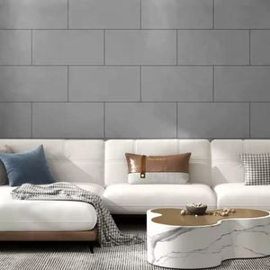 Papel Tapiz 3D Baldosas Solido 60X30 Cm Gris (Bolsa 10 Unid)