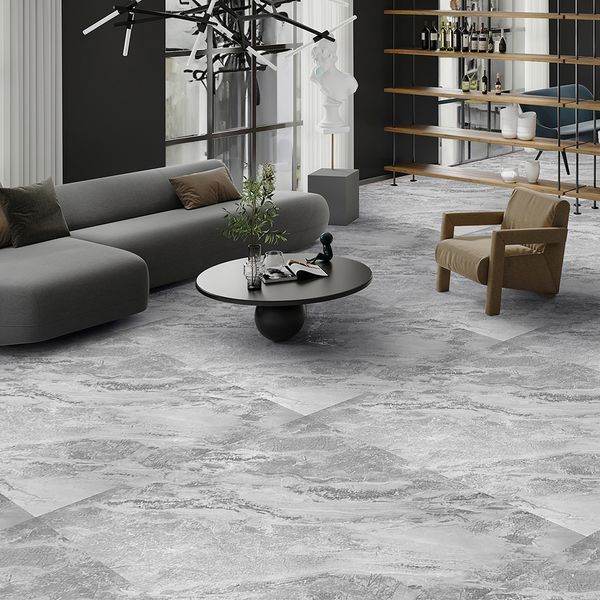 Piso Autoadhesivo 60X60X0.15 Cm Marmol Glaciar