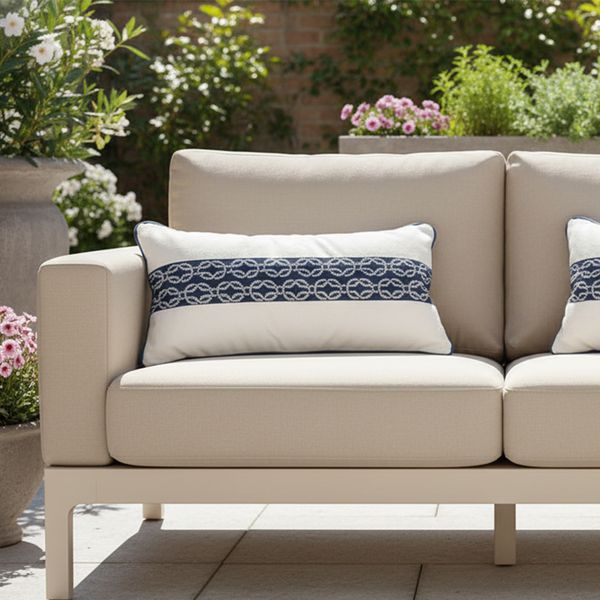 Cojin Limoncello Blanco Cadenas 60X30Cm