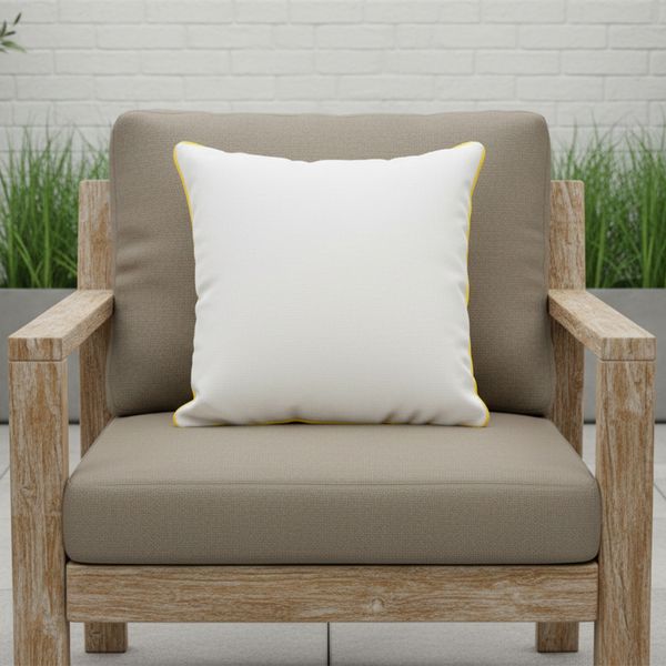 Cojin Limoncello Borde Vivo Amarillo 50X50Cm