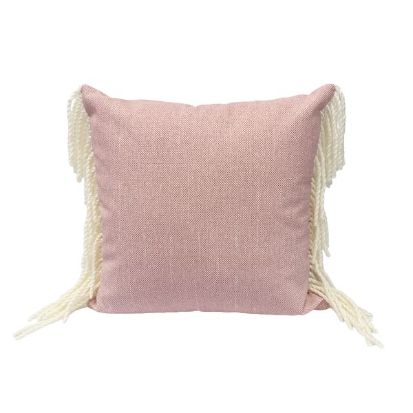 Cojin Dulce Limonta Rosado Flecos Blancos 50X50Cm