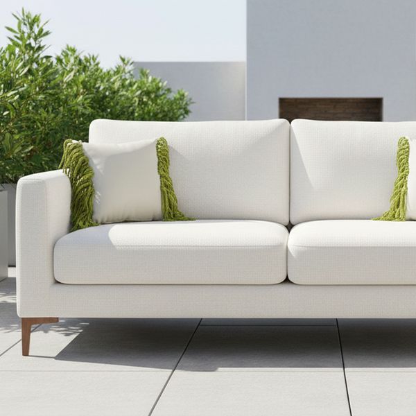 Cojin Dulce Limonta Blanco Flecos Pistacho 50X50Cm