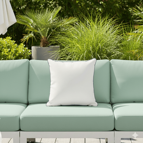 Cojin Limoncello Borde Vivo Azul 50X50Cm